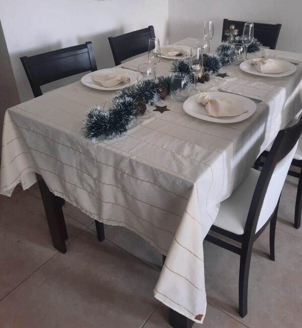 Mantel Santa - Lineas Doradas - Imagen 6