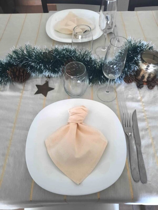 Mantel Santa - Lineas Doradas - Imagen 5