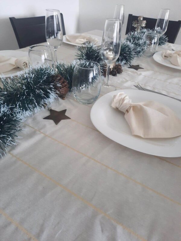 Mantel Santa - Lineas Doradas - Imagen 4