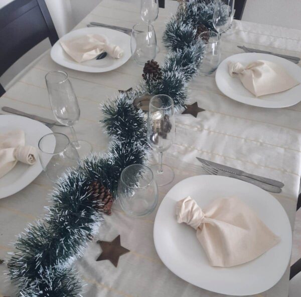 Mantel Santa - Lineas Doradas - Imagen 2